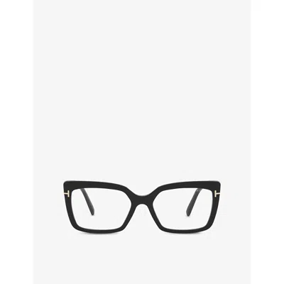 Tom Ford Womens Black Tr001955 Rectangle-frame Acetate Sunglasses