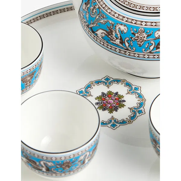 WEDGWOOD Florentine Turquoise Bone-China Teaware Set of Six - Thumbnail 5