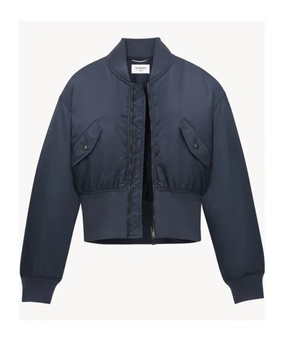 Saint Laurent Padded Bomber Jacket In Black