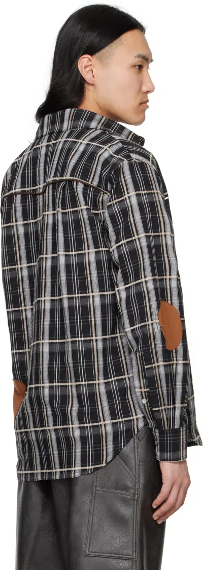 Andersson Bell Noah Patch Check Shirt In Black