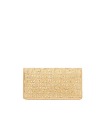 Fendi Wallet On Chain Accessories In Beige
