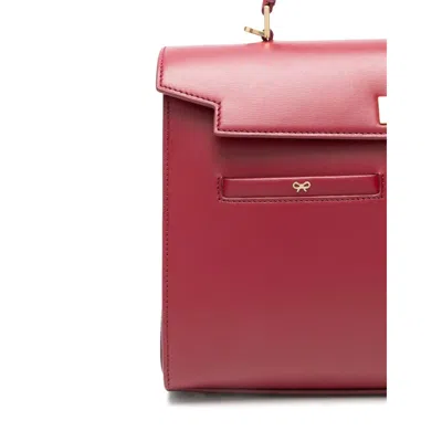 Anya Hindmarch Mortimer Shiny Leather Top-handle Bag In Bordeaux Red