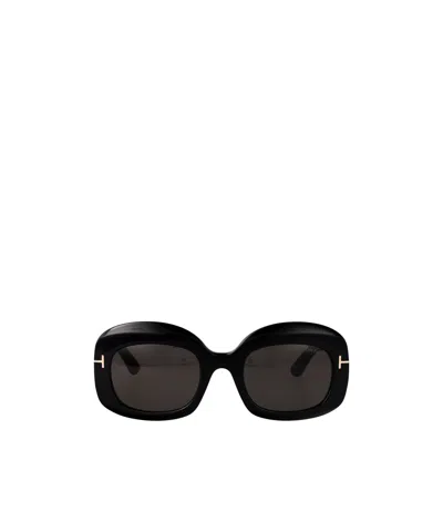 Tom Ford Nero Lucido Acetate Sunglasses In Black