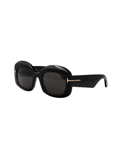 Tom Ford Nero Lucido Acetate Sunglasses In Black