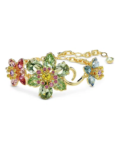 Swarovski Idyllia Multicolor Crystal Flower Bracelet In Multi
