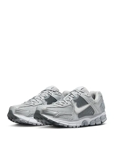 Nike Zoom Vomero 5 Suede Sneakers In Light Gray And White In Grey