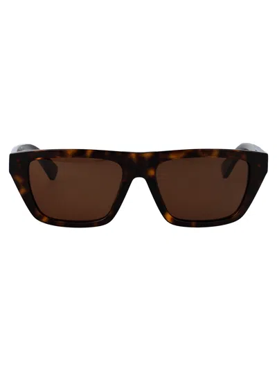 Bottega Veneta Acetate Havana Sunglasses In Brown
