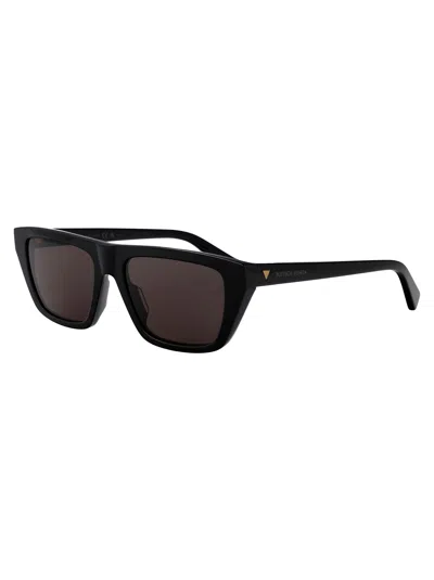Bottega Veneta Bv1291s Sunglasses In 001 Black Black Grey