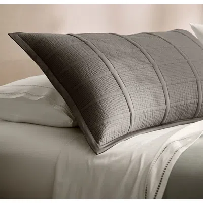 Boll & Branch Signature Modern Grid King Sham In Stone