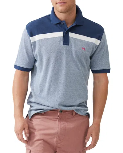 Rodd & Gunn Whitby Color Block Regular Fit Polo Shirt In Indigo