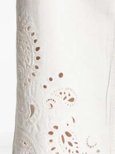 Rag & Bone Embroidery Drawstring Trousers In 白色