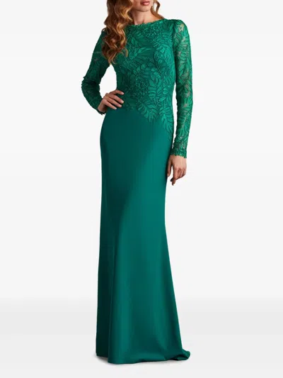 Tadashi Shoji Chu16206lxy Long A Line Formal Evening Dress In Green