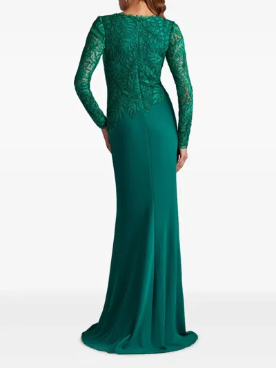 Tadashi Shoji Chu16206lxy Long A Line Formal Evening Dress In Green