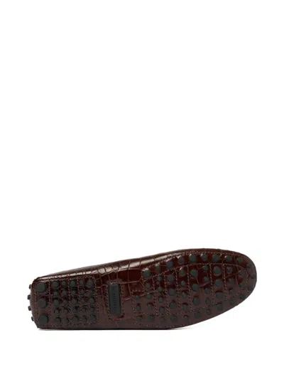 Scarosso Michael Almond Toe Loafers In Brown