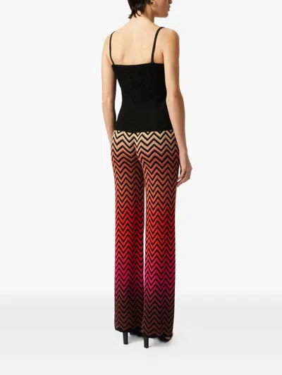 Missoni Zigzag-pattern Trousers In 黑色