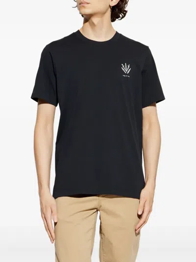 Rag & Bone Dagger Embroidered T-shirt In Black