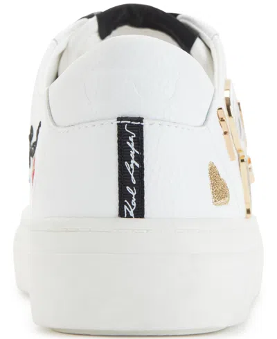 Karl Lagerfeld Women's Cate Pins Lace Up Sneaker In White
