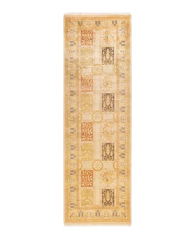 Adorn Hand Woven Rugs Mogul M1503 3'x9'2'' Runner Area Rug In Ivory
