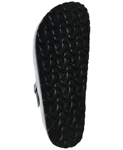 Birkenstock Slipper Boston Braided Colour Basalt Gray In Pure Sage