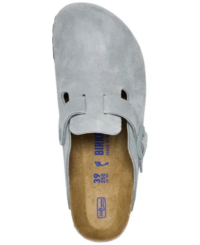 Birkenstock Slipper Boston Braided Colour Basalt Gray In Pure Sage