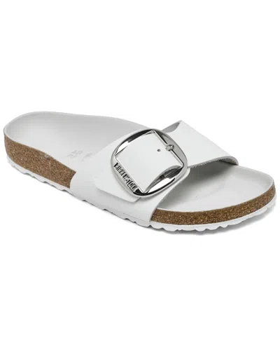 Birkenstock Madrid Narrow Big Buckle Leather Sandal In White