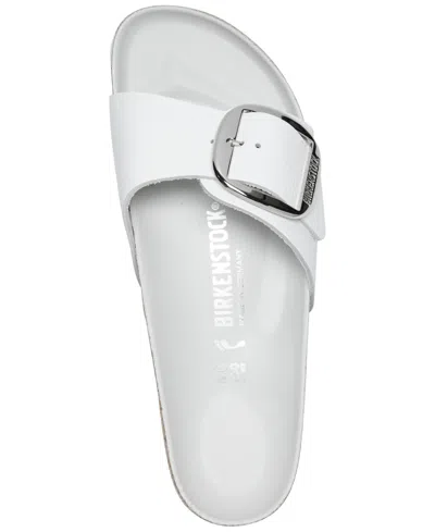 Birkenstock Madrid Narrow Big Buckle Leather Sandal In White