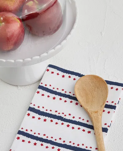 Tableau Mini Stars Set Of 4 Placemats, 8.25" X 8.25" In Red,white,blue