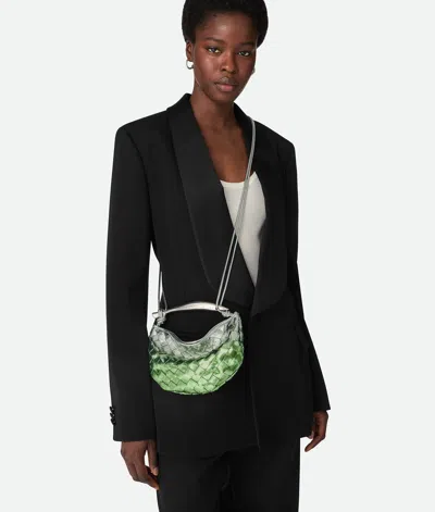 Bottega Veneta Sardine Micro In Fresh Mint/silver