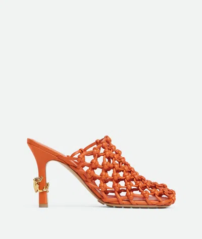 Bottega Veneta Knotted Weave Pump In Burned Orange