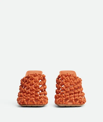 Bottega Veneta Knotted Weave Pump In Burned Orange
