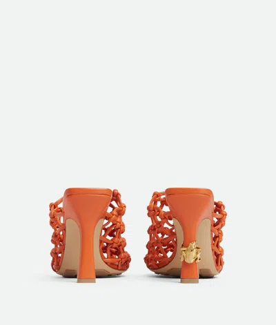 Bottega Veneta Knotted Weave Pump In Burned Orange