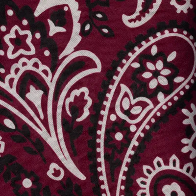 Miu Miu Printed Poplin Scarf In Amaranth Red/maize Yellow