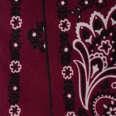 Miu Miu Printed Poplin Scarf In Amaranth Red/maize Yellow