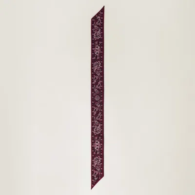 Miu Miu Printed Poplin Scarf In Amaranth Red/maize Yellow
