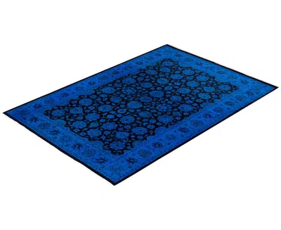 Adorn Hand Woven Rugs Fine Vibrance M1306 4'2''x6' Area Rug In Blue