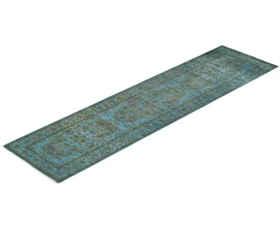Adorn Hand Woven Rugs Fine Vibrance M1589 2'8''x10'5'' Runner Area Rug In Blue
