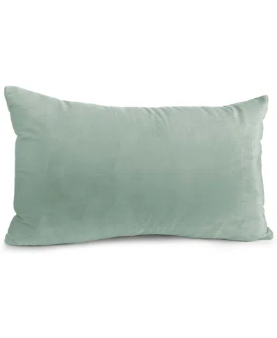 Nestl Elegant 2-pack Velvet Decorative Throw Pillows With Removeable Covers, 12" X 20" In Sage Green