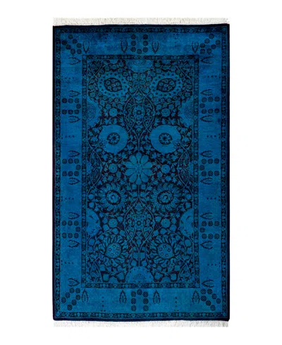 Adorn Hand Woven Rugs Fine Vibrance M1120 3'2''x5'2'' Area Rug In Blue