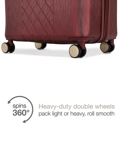 Badgley Mischka Diamond 3-piece Expandable Spinner Luggage Set In Burgundy