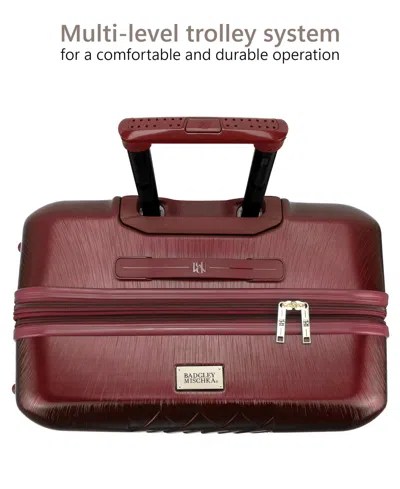 Badgley Mischka Diamond 3-piece Expandable Spinner Luggage Set In Burgundy
