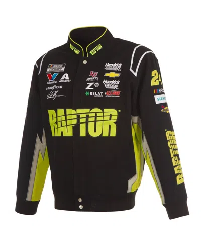 Jh Design Men's Black William Byron Raptor Full-snap Twill Uniform Jacket In Black