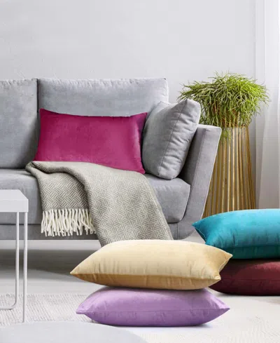 Nestl Elegant Velvet Removeable Cover 2-pack Decorative Pillows, 12" X 20" In Lavender