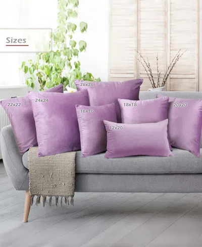 Nestl Elegant Velvet Removeable Cover 2-pack Decorative Pillows, 12" X 20" In Lavender