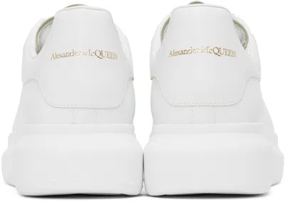 Alexander Mcqueen Men White Sneakers With Logo Lettering On The Rear And Oversize Rubber Sole In Lea In Animal Print