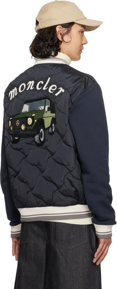 Moncler Genius Moncler X Mercedes-benz Padded Cardigan By Nigo In 754 Peacot