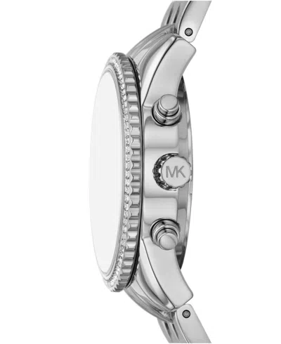 Michael Kors Women's Bryant Blue Dial Watch In Silver-tone