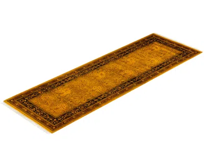 Adorn Hand Woven Rugs Fine Vibrance M1789 2'7''x8' Runner Area Rug In Gold
