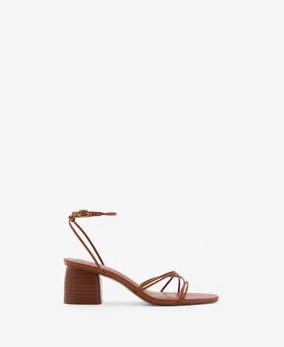 Mango Ankle Strap Sandal In Leather