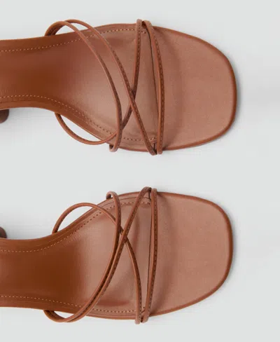 Mango Ankle Strap Sandal In Leather