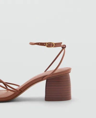 Mango Ankle Strap Sandal In Leather